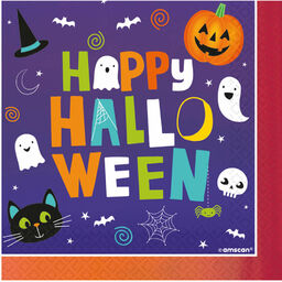 Serwetki Happy Halloween dla dzieci - 33 cm