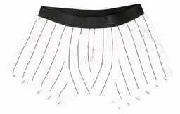 Bokserki Męskie, Białe w Czarne Paski, Prążki, Majtki