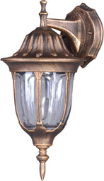Lumes Czarno-złota zewnętrzna lampa ścienna na dom -