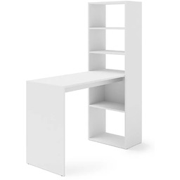 Elior Białe nowoczesne młodzieżowe biurko z regałem N7-Z09