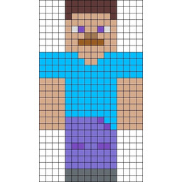 PUZZLE Minecraft STEVE A3 252 el z Nadrukiem