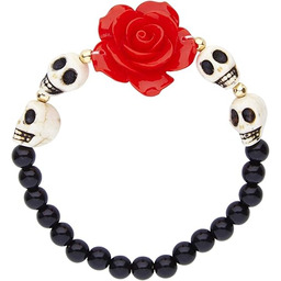 Widmann 03508 bransoletka z pereł, trupia czaszka, rozciągliwa