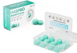 HASPRO Formowane zatyczki do uszu Mięta, 12 sztuk