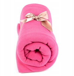 Koc do jogi myga Fleece różowy
