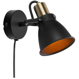 Lampa Ścienne Markslöjd, czarny, salon, metal