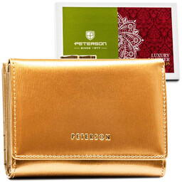 Portfel skórzany Peterson PTN 15-09-SH złoty