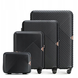 Zestaw walizek Wittchen 56-3P-84K-10 kosmetyczka Policarbon Czarny 4