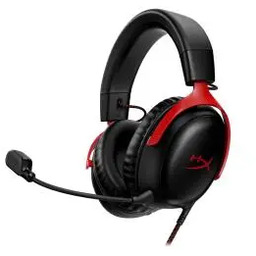 HyperX Cloud III Nauszne Czarno-czerwony Słuchawki przewodowe