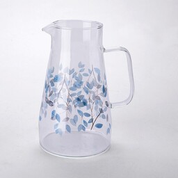 Decodoma Dzbanek szklany NIEBIESKIE KWIATY 1450 ml