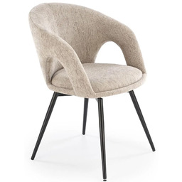 Elior Beżowe krzesło z funkcją obracania o 180