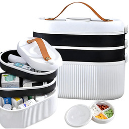 Organizer Kosmetyczka Skrzynka na Kosmetyki Leki Apteczka Wielowarstwowa