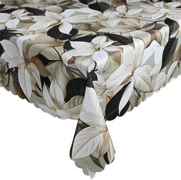 Obrus plamoodporny 150x300 na stół Kwiaty Wodoodporny Gruby