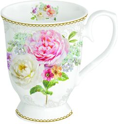 PORCELANOWY KUBEK na STOPCE - ROMANTIC LACE (375