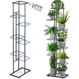 Kwietnik Metalowy 8-poziomowy piętrowy stojak na doniczki rośliny