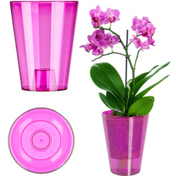 Doniczka okrągła Menfi 12 cm, różowa