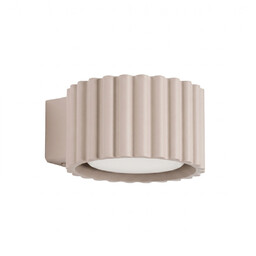 Kinkiet aluminiowy kwadratowy taupe 10cm z serii AURA