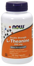 NOW Foods L-Teanina Podwójna Moc 200 mg