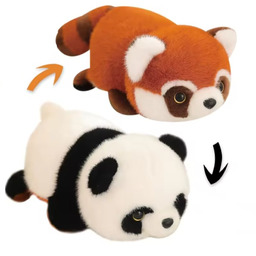 MASKOTKA PLUSZOWA PANDA CZERWONA SZOPO-PANDA 2w1 35cm