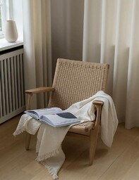 Elvang Pled bawełniany Lavender Ivory
