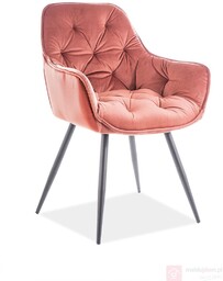 Krzesło CHERRY VELVET Signal Różowy