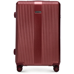Średnia walizka z polikarbonu w tłoczenia burgund