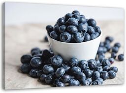Obraz na płótnie, Jagody w misce 100x70