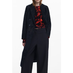 Czarny płaszcz damski Desigual