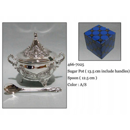 Srebrna cukiernica łyżeczka metalowa platerowana