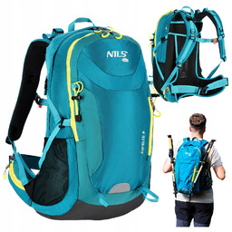 Plecak Ewakuacyjny Trekkingowy Taktyczny Wojskowy Niebieski Duży 40