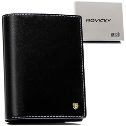 Portfel skórzany Rovicky N575-RVT czarny
