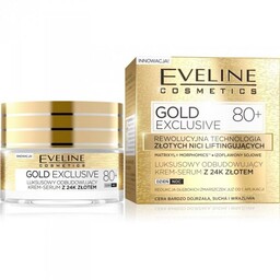 EVELINE Gold Lift Expert 80+ Luksusowy odbudowujący krem-serum