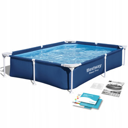 Basen Stelażowy Ogrodowy Prostokątny Rodzinny 221x150x43cm Bestway