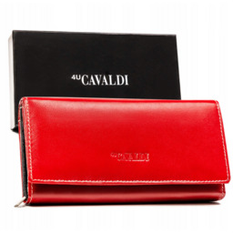 Portfel skórzany CAVALDI [DH] RD-12-GCL czerwony