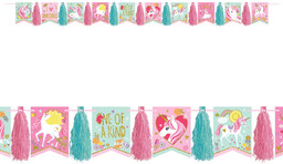 Girlanda z frędzlami magiczny jednorożec - 304 cm