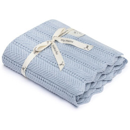Kocyk bambusowy 80x100 feather baby blue my memi