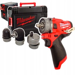 Milwaukee M12 FPDXKIT-0X Wiertarko wkrętarka 3 głowice wymienne