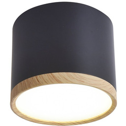 Lampa sufitowa TUBA czarno-drewniana Candellux 2275949