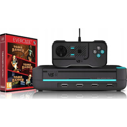 Konsola Evercade Vs-r kartridż Tomb Raider col.1 kontroler