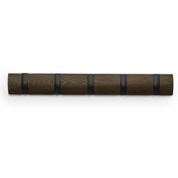 Wieszak 5 uchwytów 51cm drewno czarny Flip Umbra