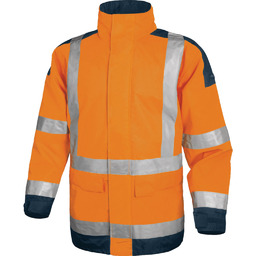 EASYVIEW kurtka ocieplana - pomarańczowy fluo-granatowy 2XL