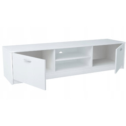 Szafka stolik Rtv 2DC 160cm Biała komoda regał