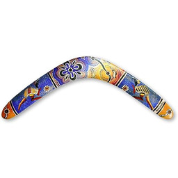 BoomerangFan BoomerangFanABORIGINAL-R 44,5 cm Aborystyczny Bumerang dla praworęcznych
