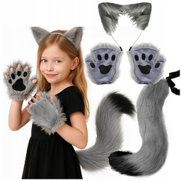 Wilk Puszysty Ogon Uszy Łapki Strój Wilka Bal