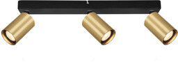 Potrójna lampa sufitowa Nesto SPL-23436-3-BK-GD Italux spot czarna