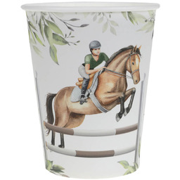 Kubeczki papierowe Jazda konna - 270 ml -