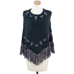 Ponczo Frędzle Na Łące