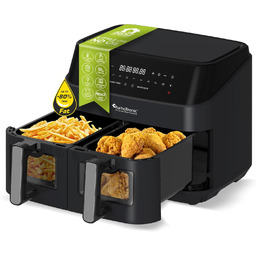 Frytkownica 2x 4,5L Beztłuszczowa Frytownica Z Szybą Podwójny