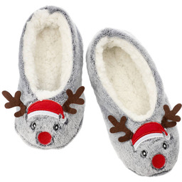 Moraj Szare Kapcie Ocieplane Bambosze