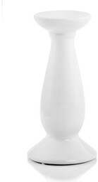 Biały świecznik ceramiczny Polnix Piano 31.088 18