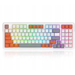 Klawiatura mechaniczna Redragon K664WOG-RGB Gloria Usb Biało-pomarańczowa
